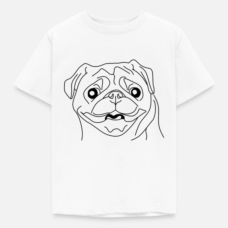 Pug Face - Le compagnon mignon - T-shirt Enfant - blanc