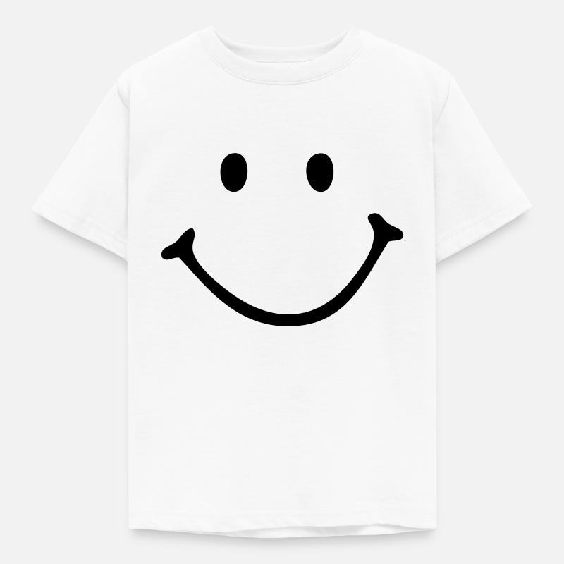 Smiley - Smile - Kinder T-Shirt - Weiß