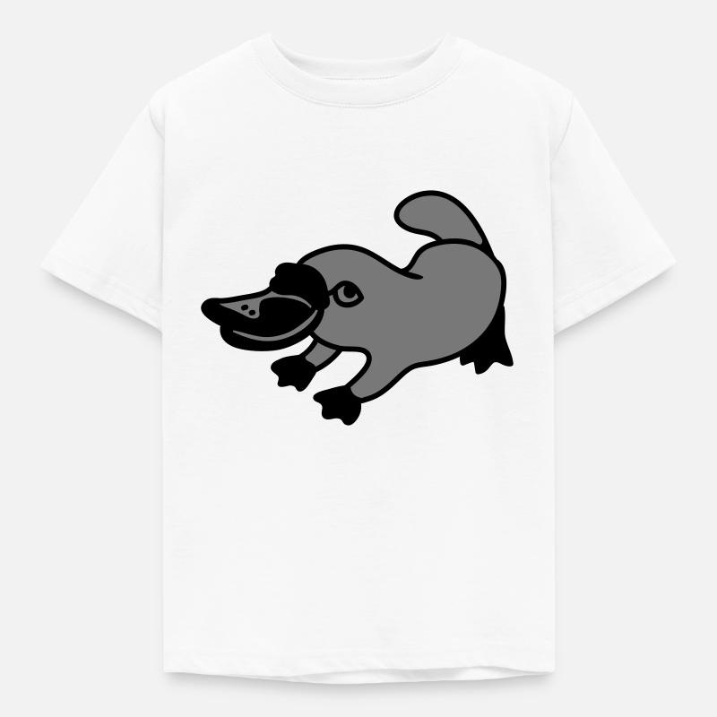 Schnabeltier - Kinder T-Shirt - Weiß