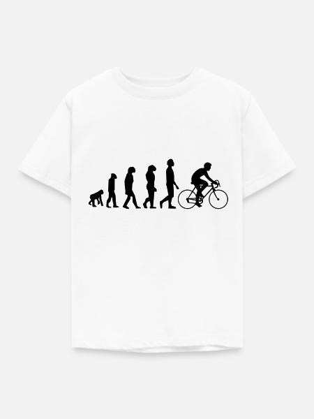 Radfahren Evolution - Kinder T-Shirt - Weiß