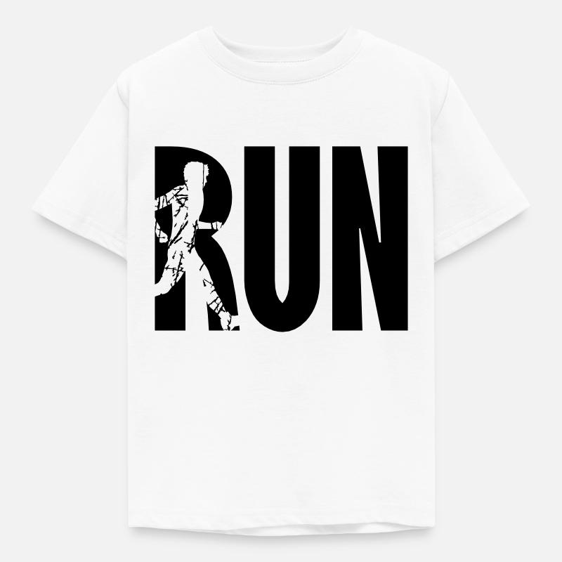 Run Training Logo - Kids' T-Shirt - white