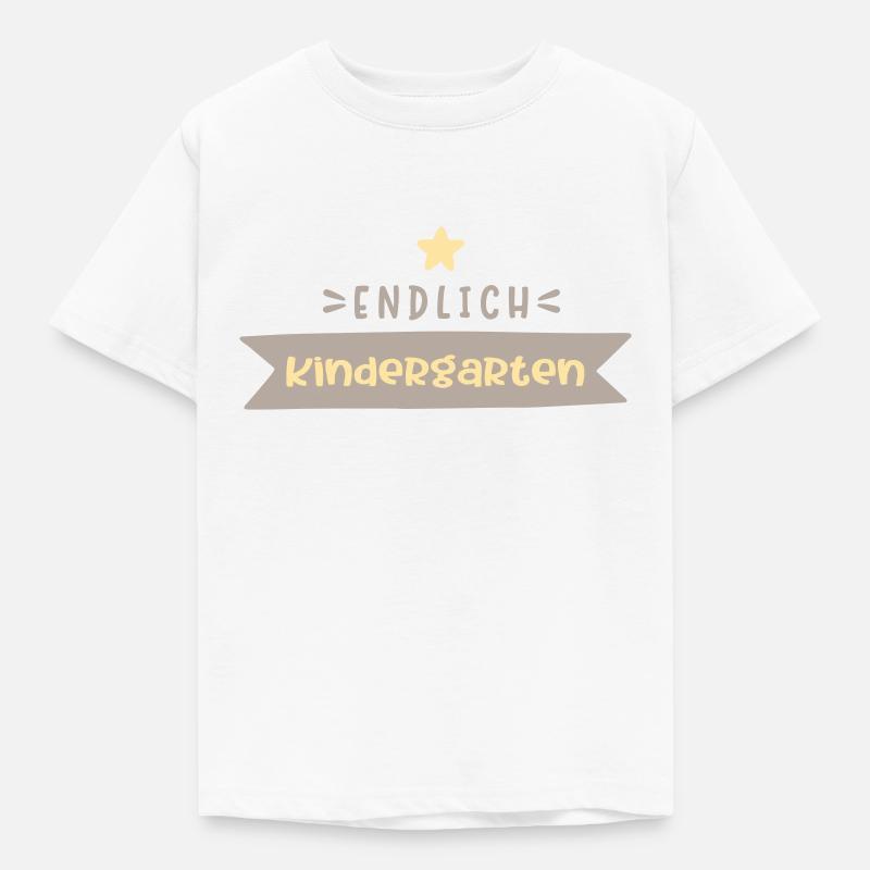 endlich Kindergarten - Kinder T-Shirt - Weiß