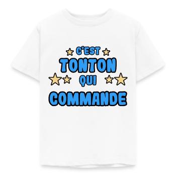 C'est tonton qui commande - T-shirt Enfant - blanc - Devant - AI Model Kid Male (0cm)