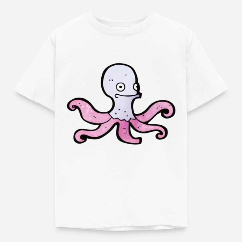 Octopus, Tintenfisch oder Krake? - Kinder T-Shirt - Weiß