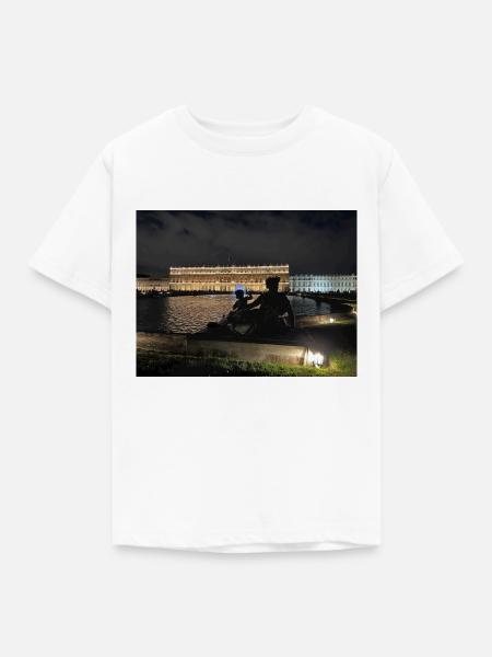 Schloss Versailles bei Nacht - Kinder T-Shirt - Weiß