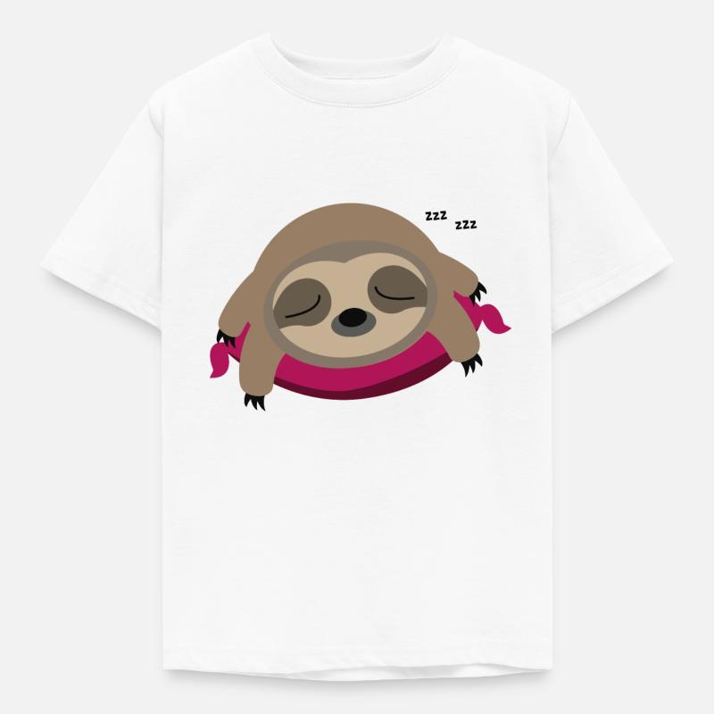 Faultier - Kinder T-Shirt - Weiß