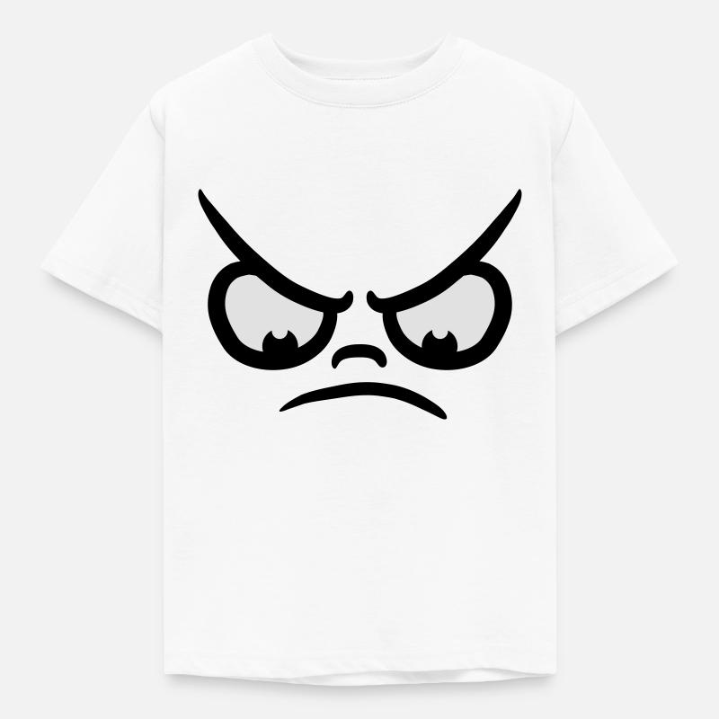 Angry Comic Face - T-shirt Enfant - blanc