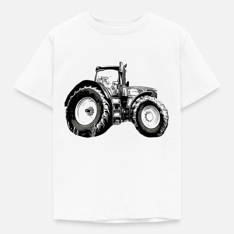 Tractor - Kids' T-Shirt - white