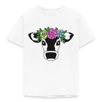 Kuh, Witzige Kuh - Kinder T-Shirt - Weiß - Vorne - AI Model Kid Male (0cm)