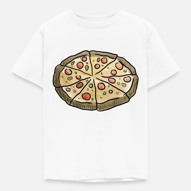 Pizza - Kinder T-Shirt - Weiß