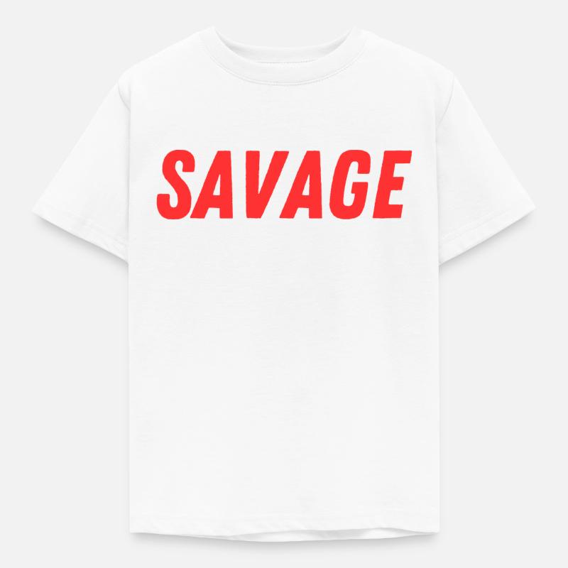 savage - Kinder T-Shirt - Weiß