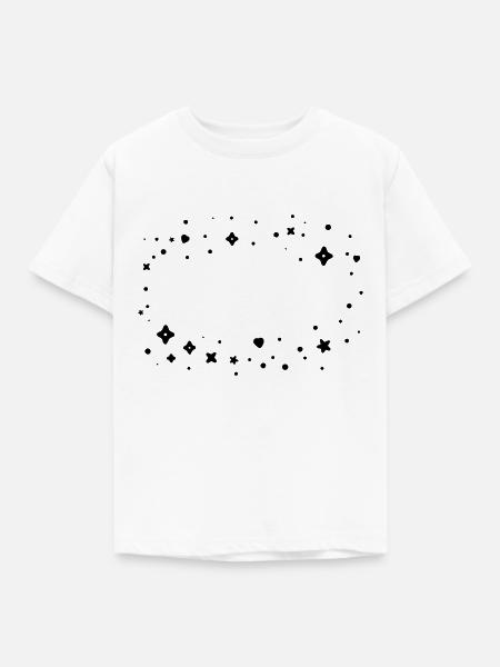 Glitzerwolke Rahmen - Kinder T-Shirt - Weiß