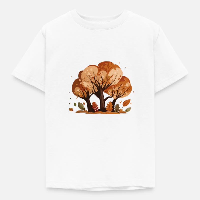 Fall Tree Trio (Fall Collection #2) - Kids' T-Shirt - white