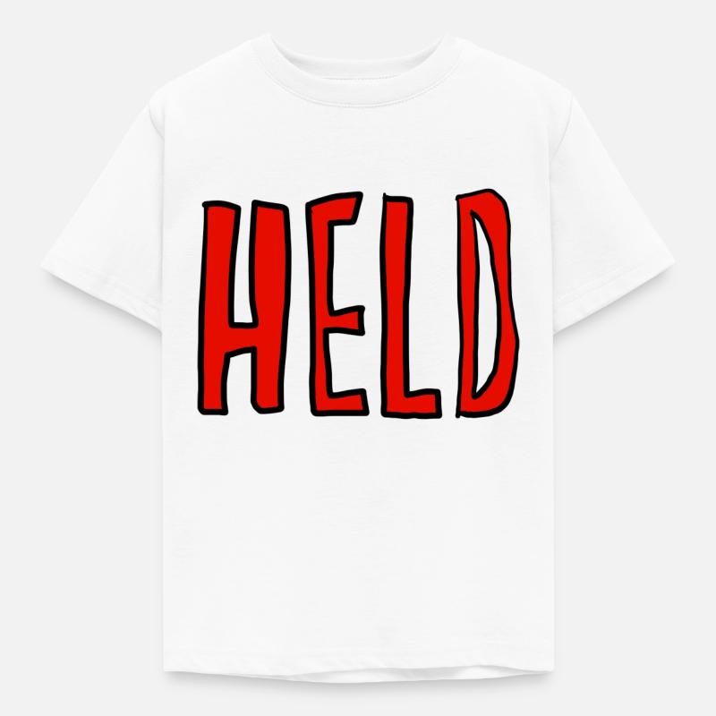 Held - Kinder T-Shirt - Weiß