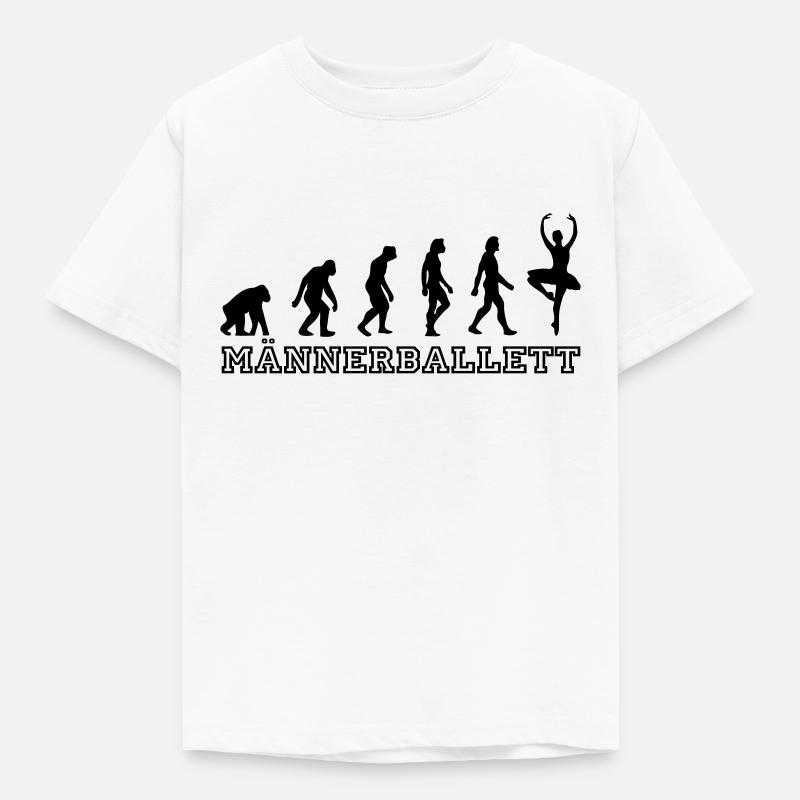 Männerballett Evolution Ballerina - Kinder T-Shirt - Weiß