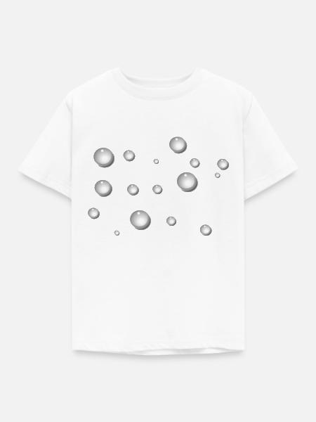 Tropfen Wasser Regen - Kinder T-Shirt - Weiß