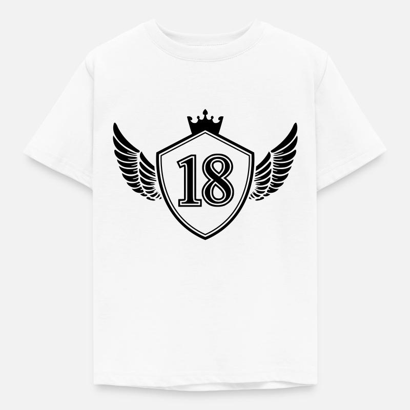 wappen 18 - Kinder T-Shirt - Weiß