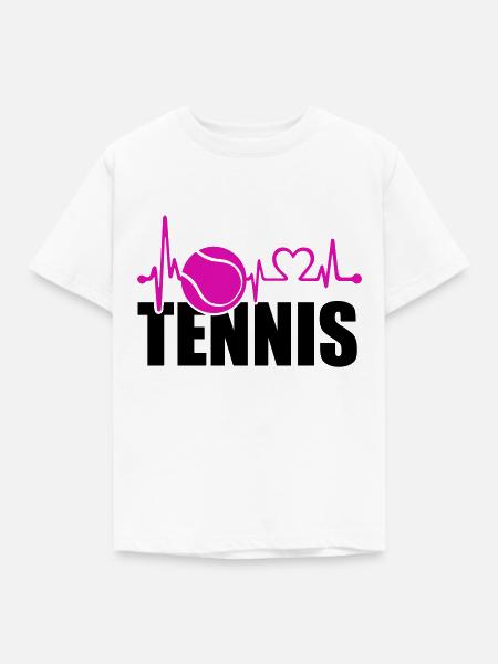tennis love - Kinder T-Shirt - Weiß