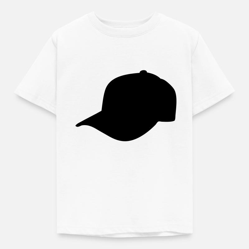 basecap schwarz links - Kinder T-Shirt - Weiß