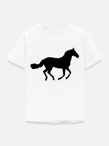 Pferd - Kinder T-Shirt - Weiß