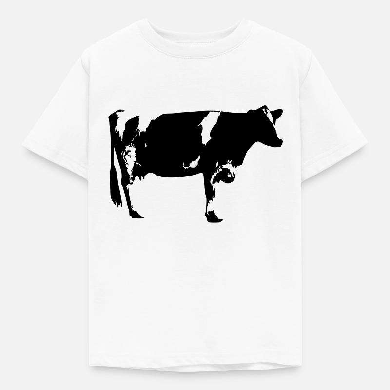 Kuh - Kinder T-Shirt - Weiß