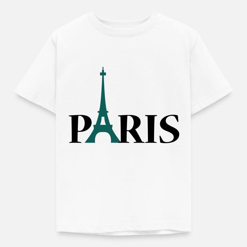 Paris Eiffeltoren / Eiffeltower / Tour Eiffel - Kinder T-Shirt - Weiß