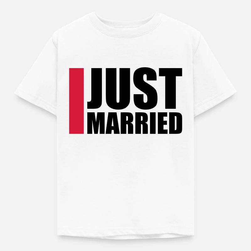Just Married Logo-Design - T-shirt Enfant - blanc
