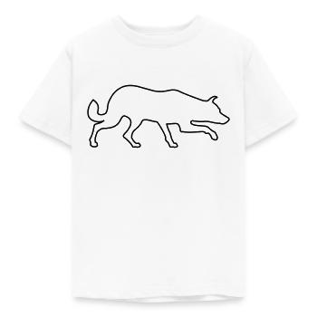 Troupeau, chien, silhouette - T-shirt Enfant - blanc - Devant - AI Model Kid Male (0cm)