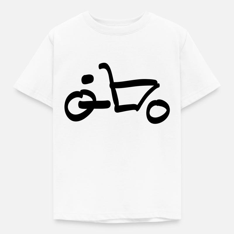 Cargobike Scribble - Kinder T-Shirt - Weiß