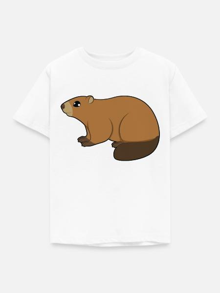 Murmeltier - Kinder T-Shirt - Weiß
