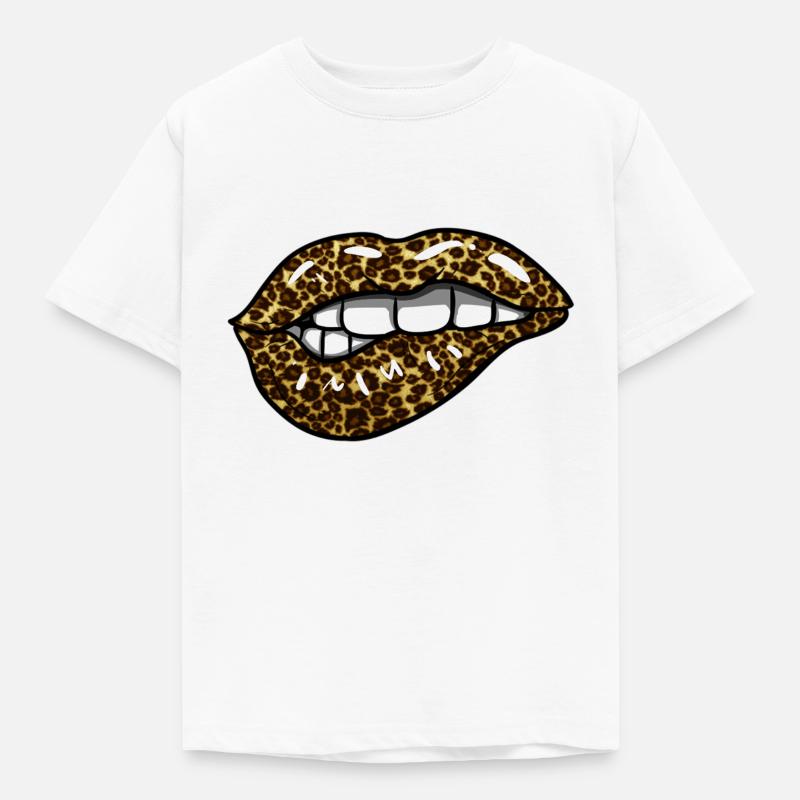 Lèvres de léopard - T-shirt Enfant - blanc