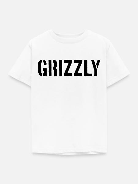 Grizzly Bär Slogan - Kinder T-Shirt - Weiß