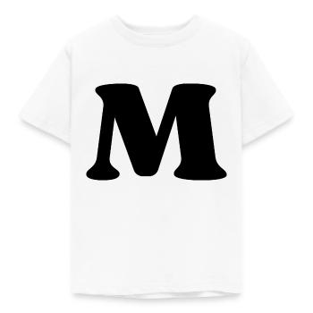 Lettre m - T-shirt Enfant - blanc - Devant - AI Model Kid Male (0cm)