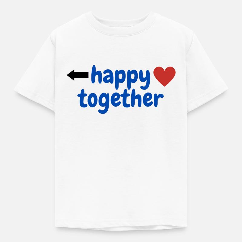 happy together 2 - Kinder T-Shirt - Weiß