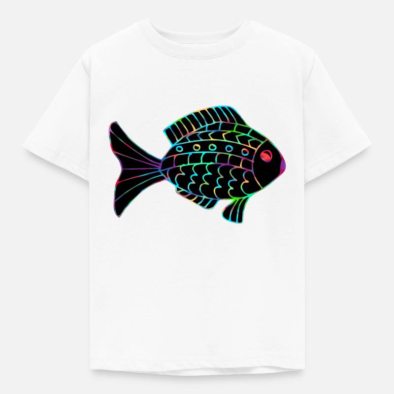 Fisch - Kinder T-Shirt - Weiß