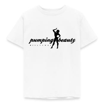 pumping beauty schriftzug - Kinder T-Shirt - Weiß - Vorne - AI Model Kid Male (0cm)