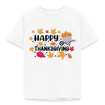 Happy Thanksgiving - Kids' T-Shirt - white - Front - AI Model Kid Male (0cm)