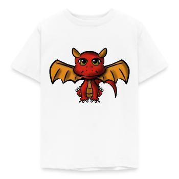 Dragon rouge - T-shirt Enfant - blanc - Devant - AI Model Kid Male (0cm)