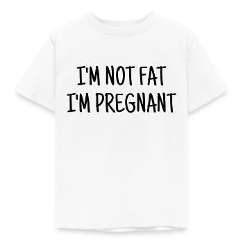 Fat - Chubby - Sport - Diet - Humor - Plump - Joke - Kids' T-Shirt - white - Front - AI Model Kid Male (0cm)