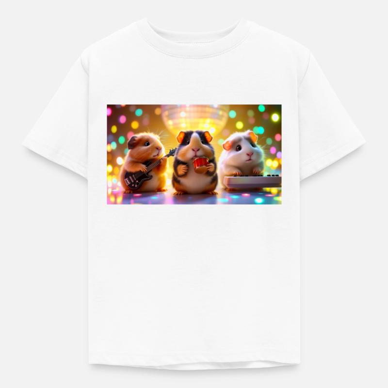 Groupe de cochons d’Inde – Édition Disco - T-shirt Enfant - blanc