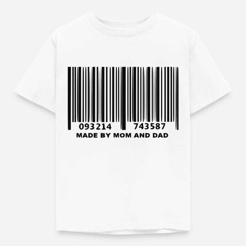 Code à barres maman et papa - T-shirt Enfant - blanc