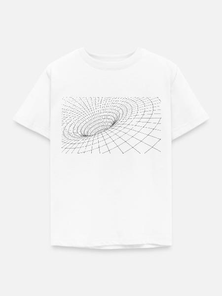 Schwarzes Loch Black Hole - Kinder T-Shirt - Weiß