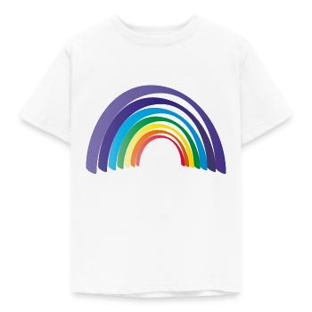 Regenbogen - Kinder T-Shirt - Weiß - Vorne - AI Model Kid Male (0cm)