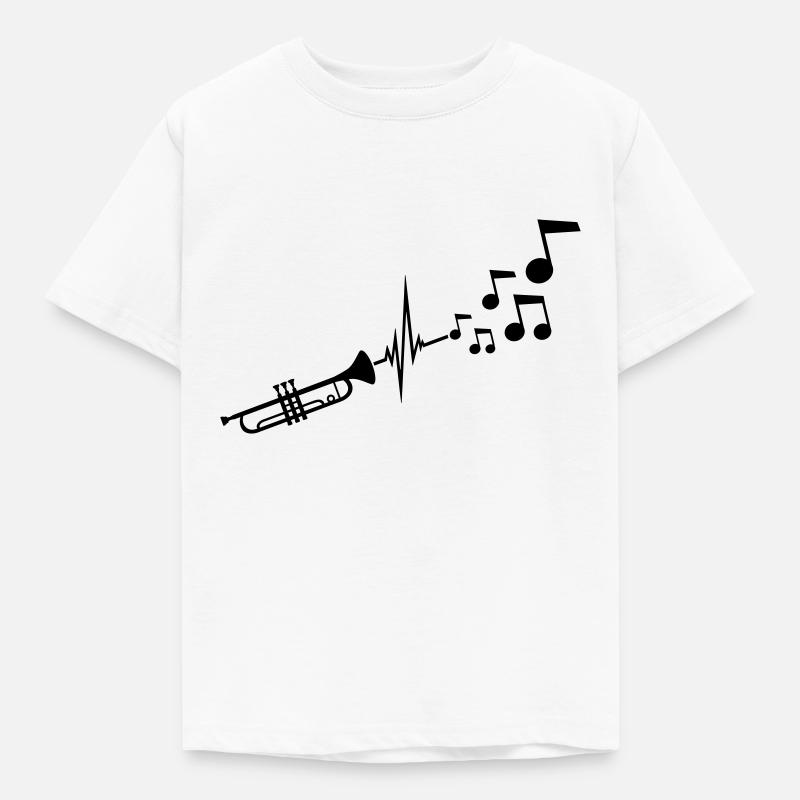Instrument Trompette Notes - T-shirt Enfant - blanc