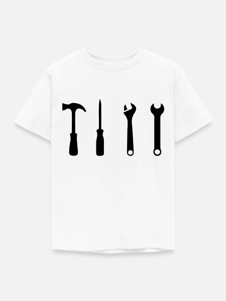 werkzeug - Kinder T-Shirt - Weiß
