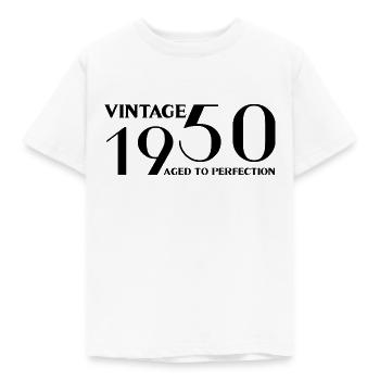 Jahrgang 1950 bis zur Perfektion gereift - Kinder T-Shirt - Weiß - Vorne - AI Model Kid Male (0cm)