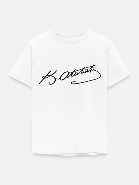 Atatürk Unterschrift - Kinder T-Shirt - Weiß