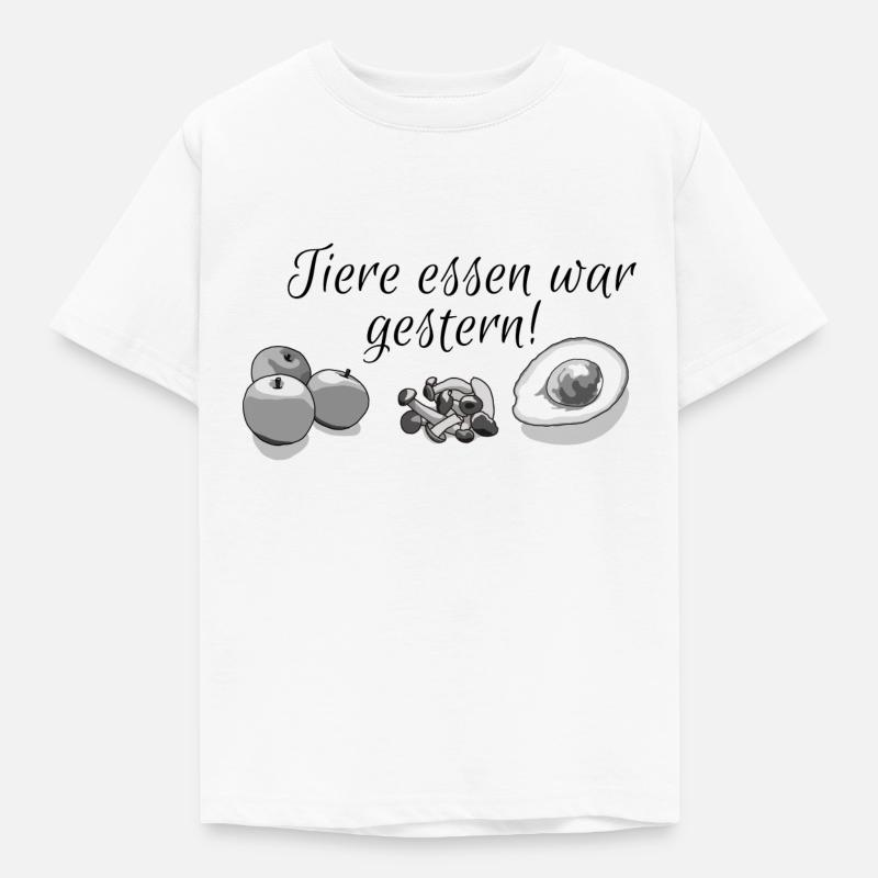 Tiere essen war gestern - Kinder T-Shirt - Weiß