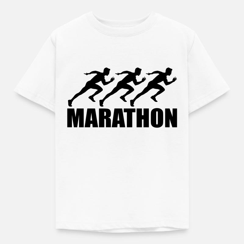 marathon - Kinder T-Shirt - Weiß