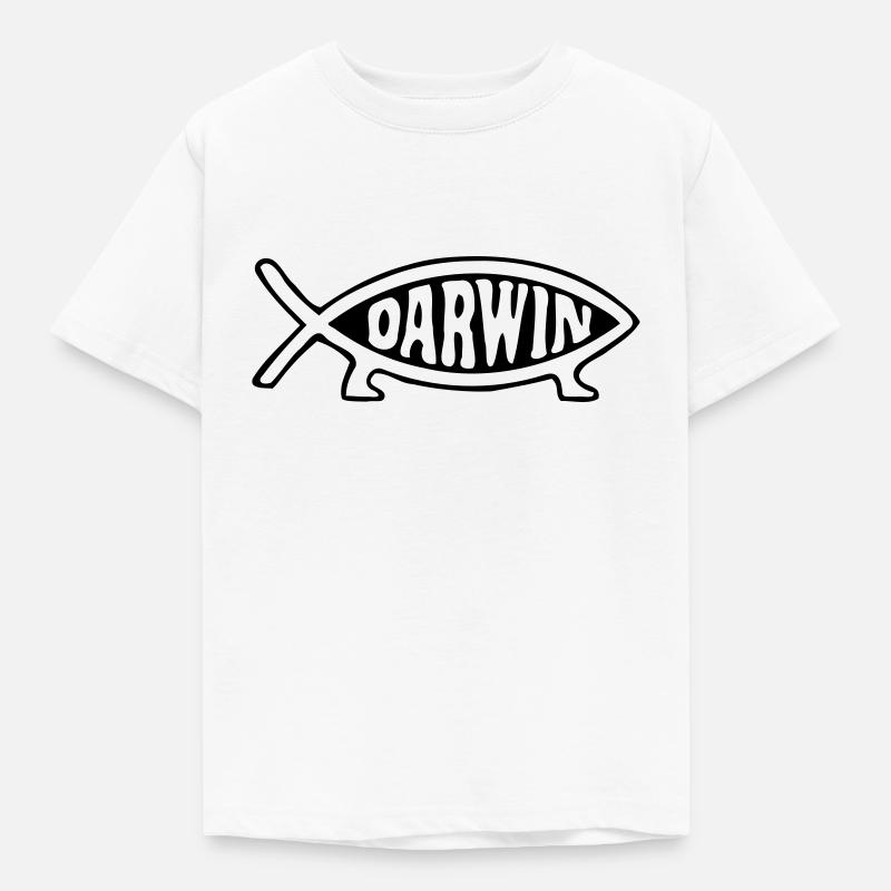 Darwin fish - T-shirt Enfant - blanc